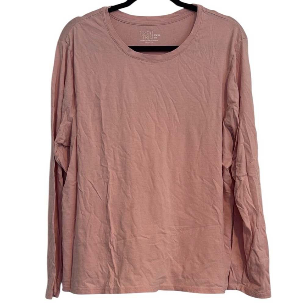 🌻 Time and Tru Light Pink Long Sleeve Crewneck Tee